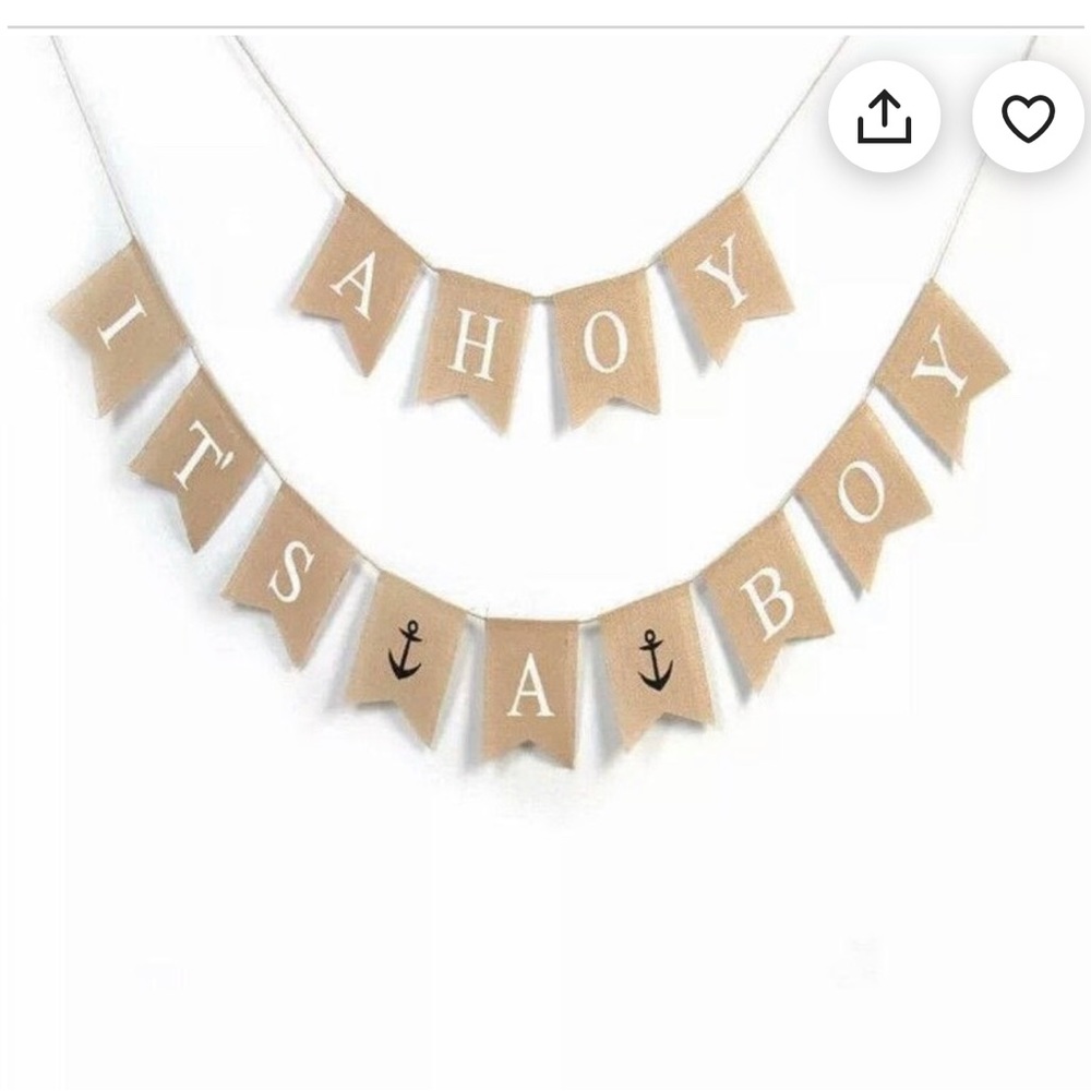 Brand new in packaging ahoy it’s a boy, banner, baby shower, party decoration